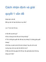 Cách nhận định và giải quyết 1 vấn đề ppt