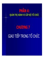 Bài giảng quản trị hành vi tổ chức chương 7 giao tiếp trong tổ chức   TS  huỳnh minh triết