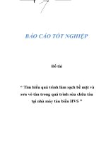 Đề tài “ Tìm hiểu quá trình làm sạch bề mặt và sơn vỏ tàu trong quá trình sửa chữa tàu tại nhà máy tàu biển HVS ” ppt