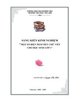 SKKN rèn chữ viết cho hs lớp 1(hay)
