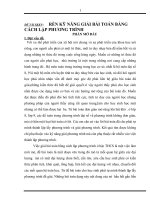 Rèn luyện kỹ năng giải toán lập phương trình