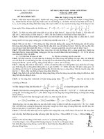 ĐỀ, ĐÁP ÁN HSG VL TỈNH THANH HÓA NĂM 2009