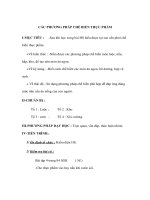 Giáo án Công nghệ lớp 6 - CÁC PHƯƠNG PHÁP CHẾ BIẾN THỰC PHẨM pptx