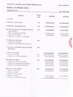 ngân hàng mại cổ phần phưong nam bảng cân đối kế toán quý 3 năm 2013