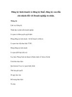 Đăng ký kinh doanh và đăng ký thuế, đăng ký con dấu chi nhánh đối với Doanh nghiệp tư nhân docx