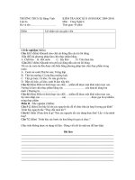 ĐỀ KT CÔNG NGHỆ 6