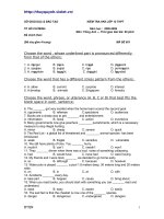 ĐỀ THI HKII - SGD TP HCM 23/4/2009