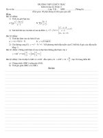 ĐỀ KIỂM TRA HỌC KỲ II SỐ 1