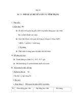 Giáo án sinh 9 - Bài 19: MỐI QUAN HỆ GIỮA GEN VÀ TÍNH TRẠNG docx