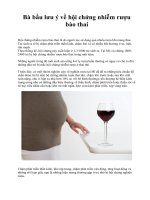 Bà bầu lưu ý về hội chứng nhiễm rượu bào thai docx