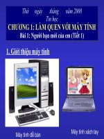 làm quen với máy tính -người bạn mới của em
