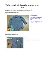 Thêm cá tính với áo denim pha ren tự tay làm doc