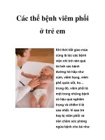 Các thể bệnh viêm phổi ở trẻ em potx