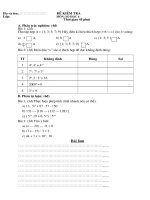 Đề kiểm tra 1 tiết số học 6( tiết 68)