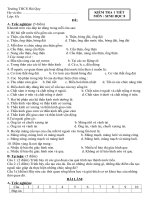 Kiểm tra 1 tiết sinh 8 HKII