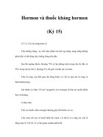 Hormon và thuốc kháng hormon (Kỳ 15) pps