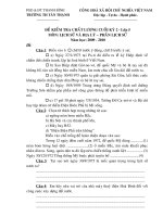 Đề và đáp án KT CK2 K5 (Lịch sử) 2009-2010