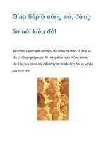 Giao tiếp ở công sở, đừng ăn nói kiểu đó! ppt