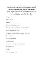 Cấp giấy chứng nhận đăng ký hoạt động dạy nghề đối với cơ sở giáo dục có hoạt động dạy nghề; doanh nghiệp, hợp tác xã, cơ sở sản xuất, kinh doanh, dịch vụ có hoạt động dạy nghề trình độ sơ cấp. ppsx