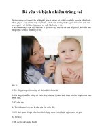 Bé yêu và bệnh nhiễm trùng tai doc