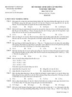 Đề thi hsg khối 10