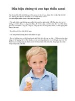 Dấu hiệu chứng tỏ con bạn thiếu canxi ppt