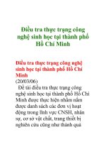 Điều tra thực trạng công nghệ sinh học tại thành phố Hồ Chí Minh ppsx