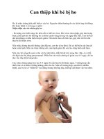 Can thiệp khi bé bị ho doc