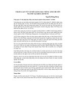 tham luận về vấn đề giảng dạy tiếng anh chuyên ngành tại khoa kinh tế