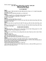 Đề và đáp án HSG Giao Thủy