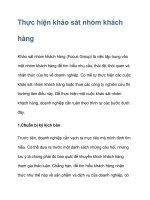 Thực hiện khảo sát nhóm khách hàng docx