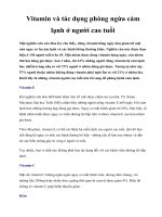 Vitamin và tác dụng phòng ngừa cảm lạnh ở người cao tuổi doc