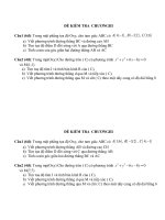 ĐỀ KIỂM TRA HÌNH HỌC 10 CIII