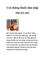 Coi chừng thuốc làm mập cho trẻ em! ppsx