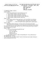 Đề thi Nguyễn Hữu Huân khối 3_Tieng viet