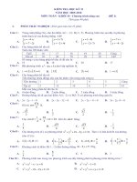 Đề tham khảo Toán_10 HK_II số 1