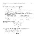 Đề kiểm tra hình học 8 (tiết 54)