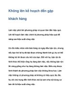 Không lên kế hoạch đến gặp khách hàng docx