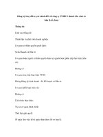 Đăng ký thay đổi trụ sở chính đối với công ty TNHH 1 thành viên (chủ sở hữu là tổ chức) potx