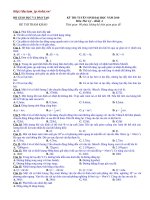 Đề mẫu thi ĐH Lý số 8