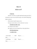 Giáo án Công nghệ lớp 9 - Kiểm tra 45'''' pptx