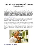 Viêm phế quản mạn tính - Tuổi càng cao, bệnh càng nặng pps