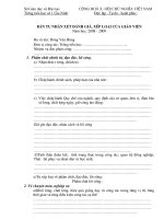 Bản đanh giá xếp loại gv