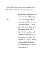 10 lỗi phổ biến nhất khi tham gia cạnh tranh tối ưu seo (tối ưu website cho các công cụ tìm kiếm)