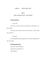 Giáo án địa lý lớp 8 - PHẦN II: ĐỊA LÍ VIỆT NAM - Bài 18 VIỆT NAM ĐẤT NƯỚC - CON NGƯỜI potx