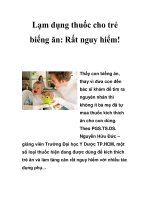 Lạm dụng thuốc cho trẻ biếng ăn: Rất nguy hiểm! potx