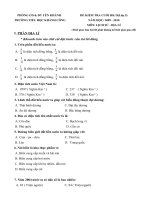 Đề kiểm tra cuối học kì II - LS - ĐL