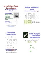 Aircraft Flight Dynamics Robert F. Stengel Lecture19 Advanced LateralDirectional Dynamics