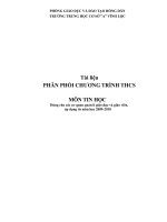 Phan phoi chuong trinh tin hoc THCS