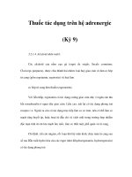 Thuốc tác dụng trên hệ adrenergic (Kỳ 9) pdf